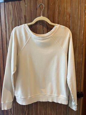 MATE the Label Cotton Crewneck Sweatshirt | Bone | Small